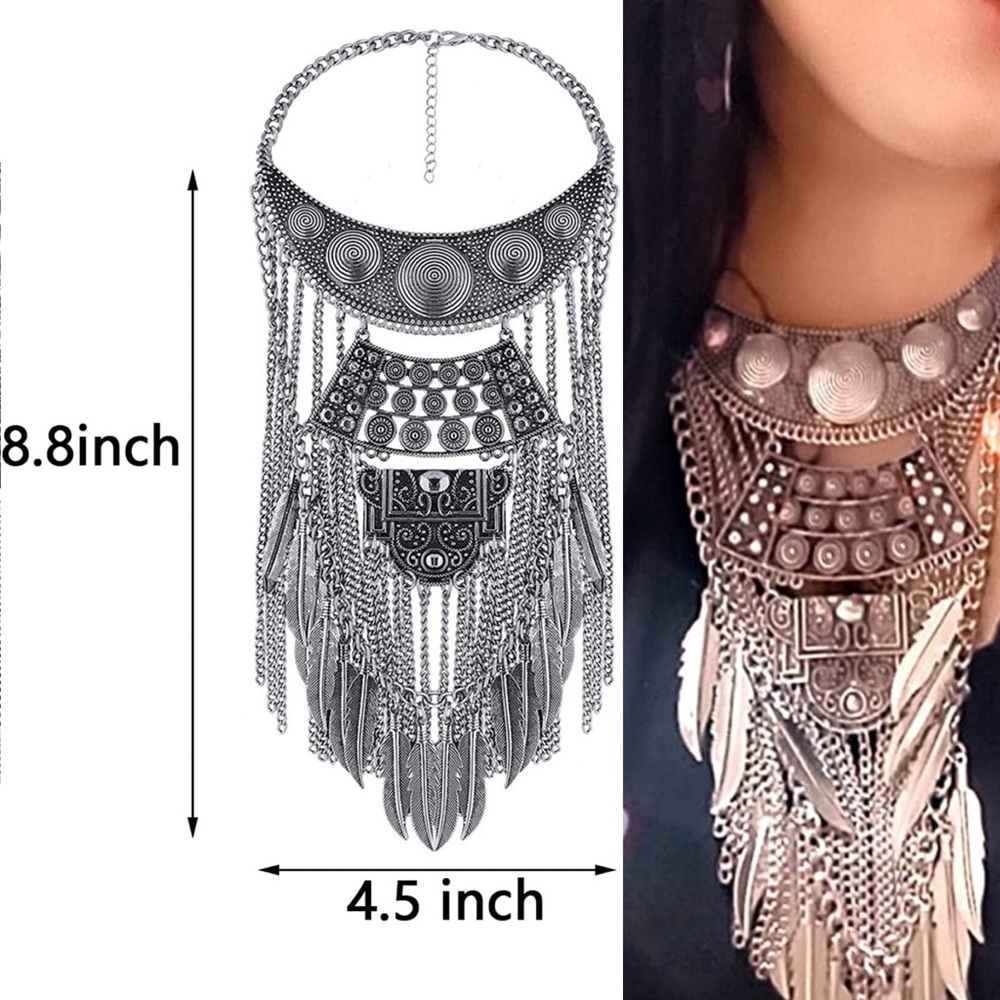 ✨BOHEMIAN ETHNIC CHUNKY BOHO STATEMENT NECKLACE *NEW^